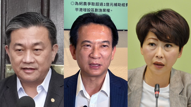 图片由左至右分别为民进党立委王定宇、林俊宪、陈亭妃。（合成图，中时资料照）