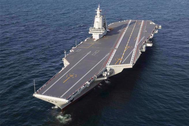 福建号近日完成第三次海试。（图 / 新华社）
