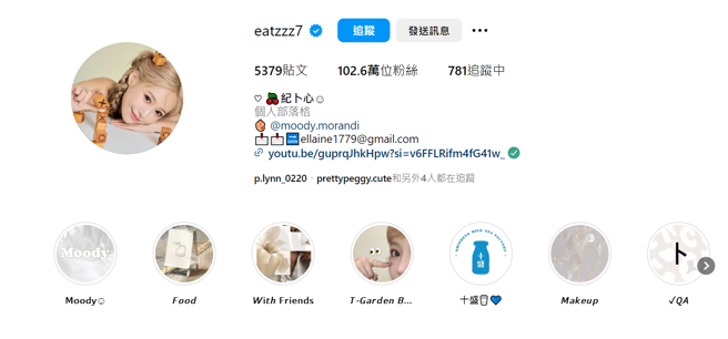 纪卜心IG追踪人数雪崩式下跌后，突然又衝破百万。（图／翻摄自纪卜心IG）