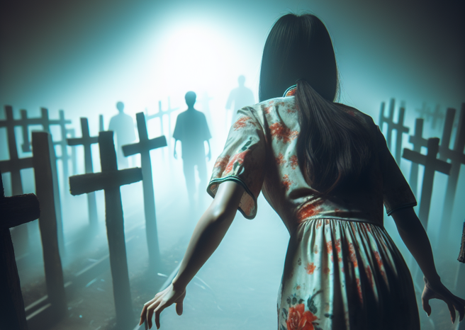 东寧清水祖师宫阴帝普渡三公交代，农历7月许、陈、张、江、卢5姓氏要当心血关、水关之灾。（AI生成示意图）