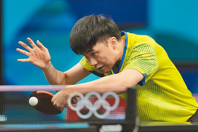 林昀儒以直落4挺進桌球男單16強。（美聯社）