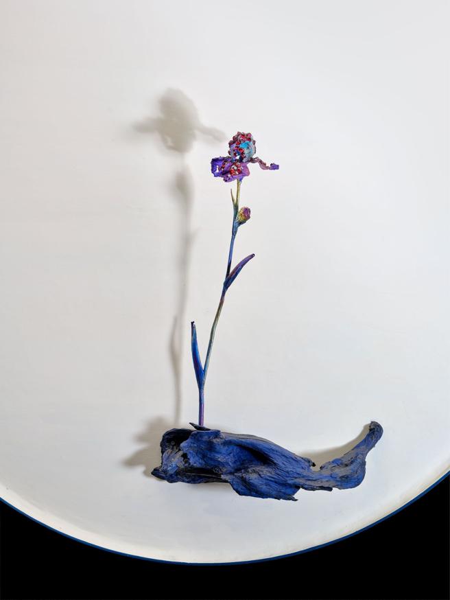 AKACHEN即將在美國兩大博物館巡迴展出的主打珠寶作品《鳶尾》。（AKACHEN提供）