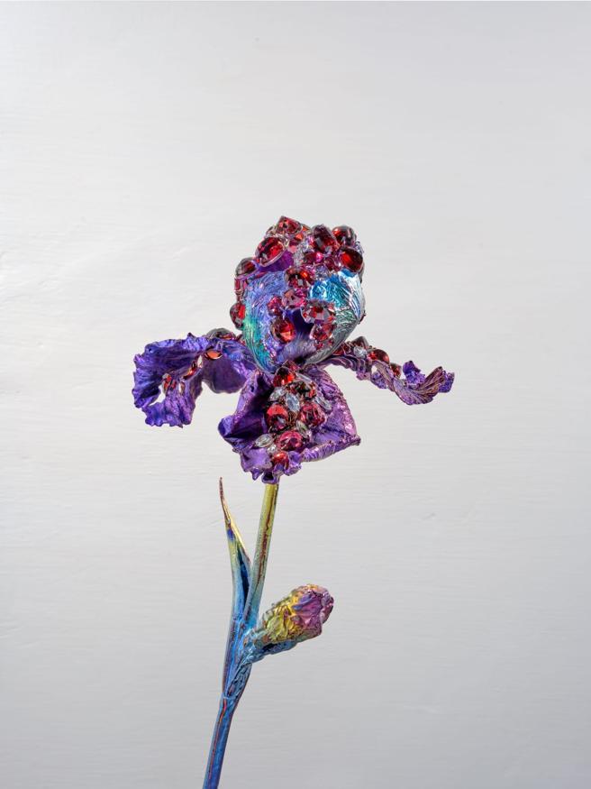 AKACHEN即將在美國兩大博物館巡迴展出的主打珠寶作品《鳶尾》。（AKACHEN提供）