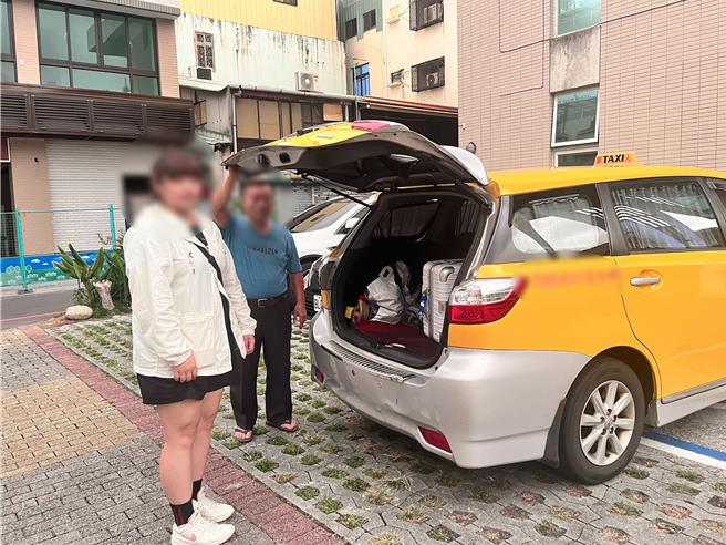 趕高鐵卻忘了拿行李，女急向中警協助順利找回。（台中第三警分局提供／李易昌台中傳真）