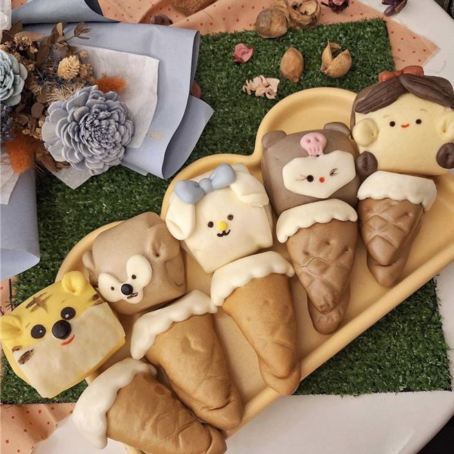 台茂購物中心七夕市集集結各式可愛點心，包括「LittleSun手創造型包子饅頭」。（台茂購物中心／朱世凱台北傳真）