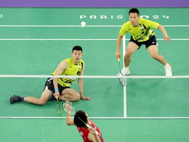 麟洋配挺进男双四强。(杜宜谙摄)