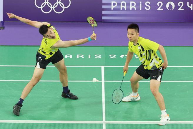 麟洋配挺进男双四强。(杜宜谙摄)