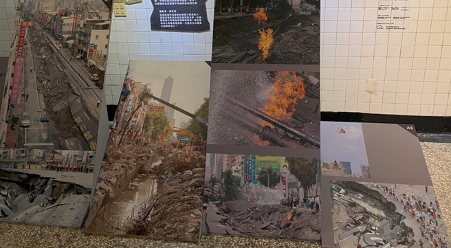 适逢高雄石化气爆10周年，为了让当初气爆的记忆不被遗忘，地球公民基金会与国立高雄师范大学跨领域艺术研究所合作，规画「看见－高雄石化气爆10周年联展」。（洪浩轩摄）