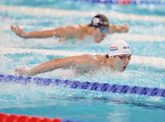 王冠閎在游泳男子200公尺蝶式以第11名作收。（中華奧會提供）