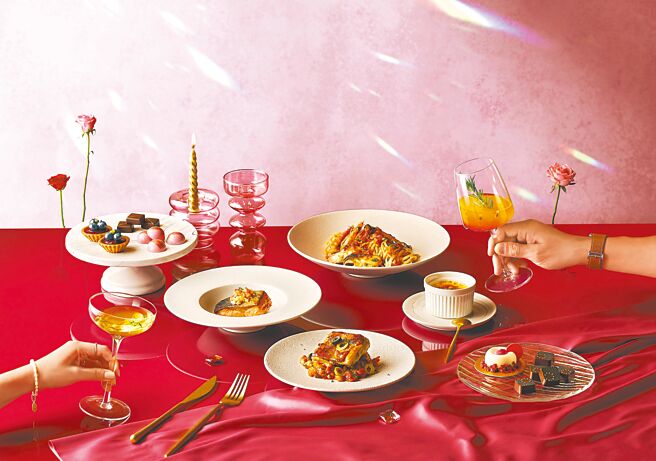 飨飨情人月供应多道应景料理。（飨宾集团提供）饮酒过量 有碍健康