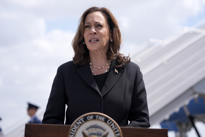 賀錦麗在民主黨的黨內初選中沒有對手，有高機率代表民主成為總統候選人。（圖／美聯社）