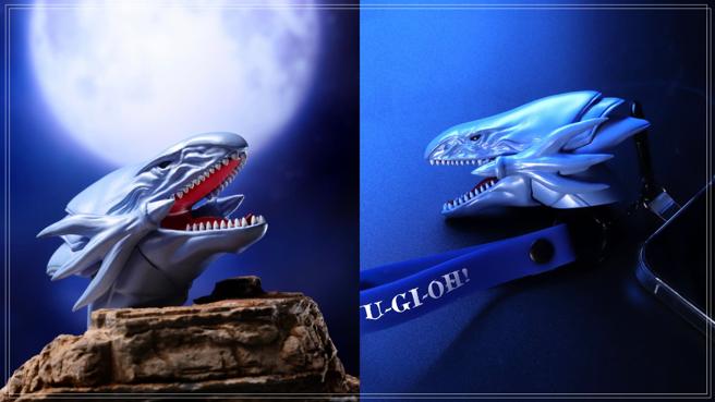 「青眼白龍」發光立體造型悠遊卡，感應時雙眼會發出藍色光芒。（Pinkoi提供）