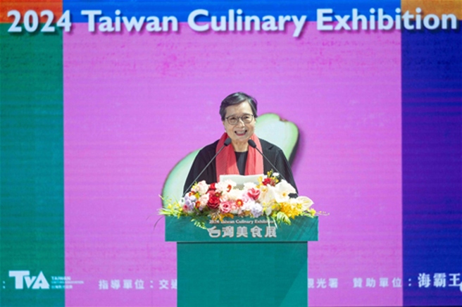 叶菊兰表示，美食是台湾与世界沟通的最佳语言，强劲的美食成为吸引国际旅客来台的动力。(照片/台湾观光协会提供)

