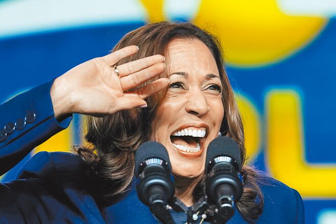 美副总统贺锦丽的声势持续看涨，当时与加州议会议长布朗的一段高调忘年恋也逐渐受到注目。（路透）