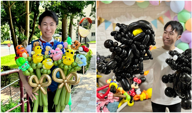 气球柯男总能用折出无限创意。（图／摄自FB  balloon_conan）