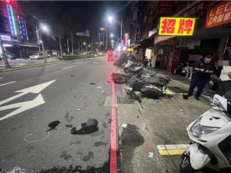 蘆洲嚴重車禍！「機車撞休旅車」碎一地   18歲騎士昏迷