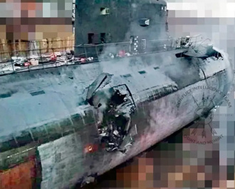 乌克兰再次击沉克里米亚港内的俄罗斯潜艇  