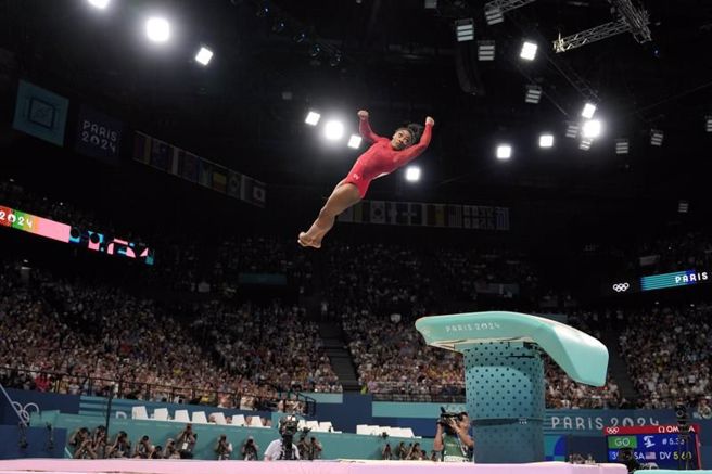 美國隊體操女將拜爾斯。（美聯社）