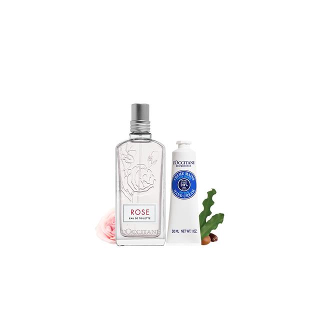 京站推「欧舒丹-经典玫瑰香氛组」，原价2880元、特价2460元。（京站提供／朱世凯台北传真）