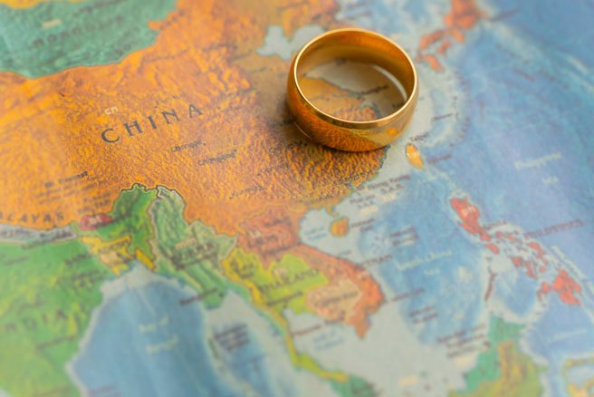 大陸今年上半年結婚登記數創下近年新低。（示意圖:shutterstock/達志）