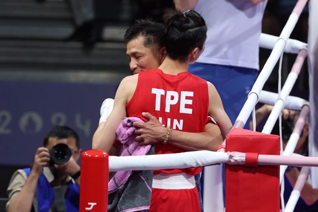 「台灣拳后」林郁婷在巴黎奧運拳擊女子57公斤級晉級4強。（陳筱琳攝）