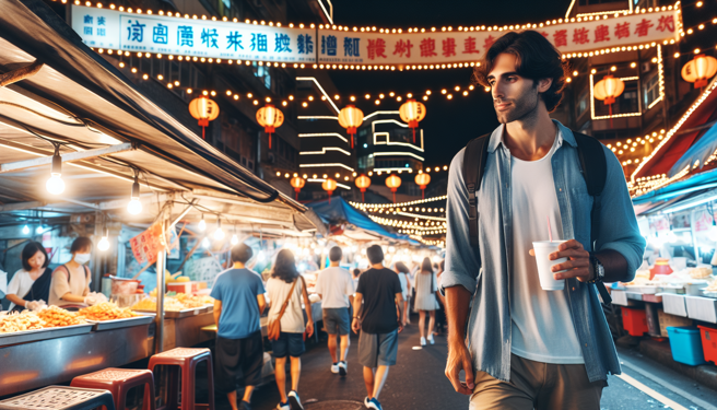 夜市是外国人来台必访的代表性景点之一。（图／示意图，AI生成图）