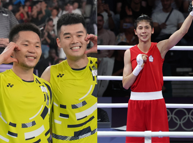 「麟洋配」王齐麟、李洋在4日在巴黎奥运男双决赛上成功摘金。（图／美联社、中时资料照）