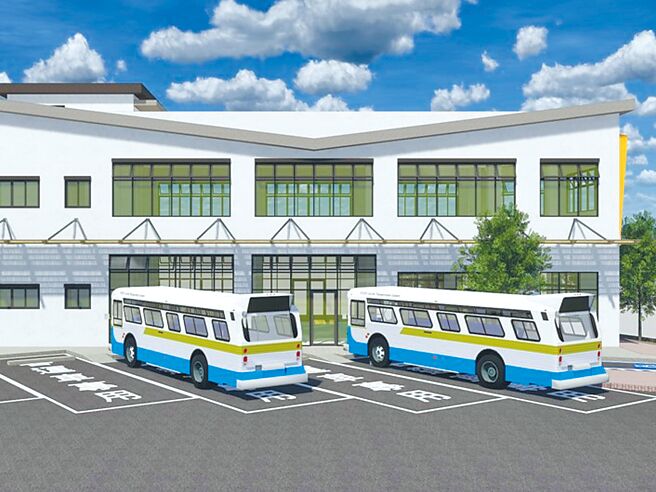 彰化縣政府規畫租用二林鎮二溪路一段與仁愛路口的台糖土地新建轉運站，可望於今年底完工啟用。圖為完工模擬圖。（彰化縣政府提供／孫英哲彰化傳真）