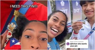 巴黎奧運》網拍近萬元！波多黎各選手跪求「台灣珍奶徽章」　擊劍王子陳弈通助她圓夢