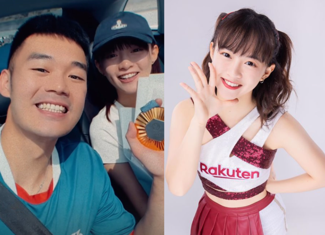 王齐麟4月份认爱乐天啦啦队女孩陈诗媛。（图／范扬光摄影、陈诗媛IG）