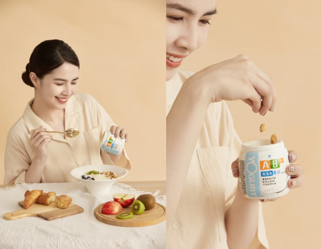 醒来没有太多时间做早餐，「AB+无加糖优格」一定要备在冰箱里！(图片来源/品牌提供)