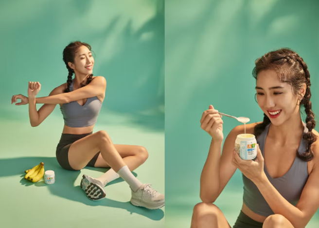 「AB+无加糖优格」有8g蛋白质，运动前补充，运动后更要掌握黄金2小时！(图片来源/品牌提供)