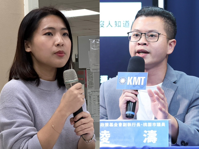 圖為國民黨立委徐巧芯（左）、桃園市議員凌濤（右）。（合成圖，中時資料照）