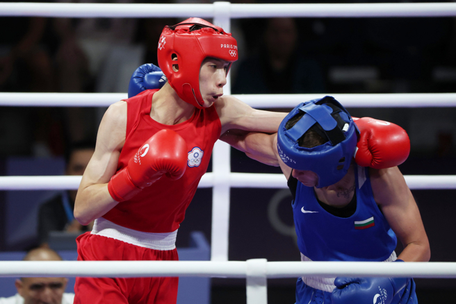 林郁婷與阿爾及利亞女將凱利夫遭國際拳總質疑性別。（圖／中時奧運採訪團）