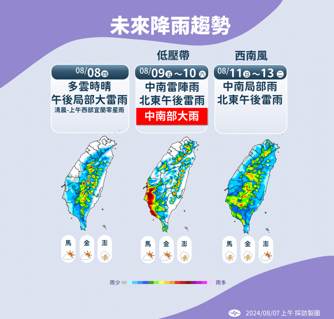 气象署分析降雨趋势。（气象署提供）