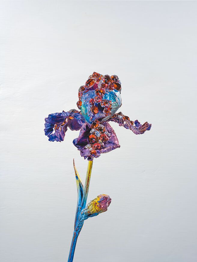 AKACHEN即將在美國兩大博物館巡迴展出的主打珠寶作品《鳶尾》。（AKACHEN提供）