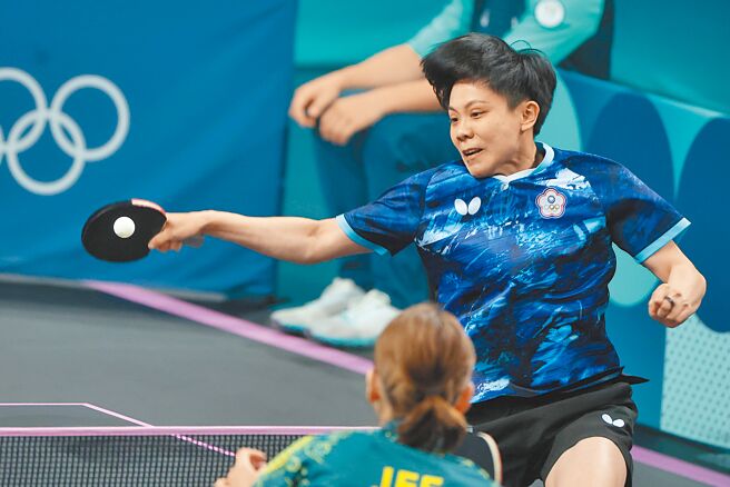 中华队郑怡静直落3拿下第2点胜利。（杜宜谙摄）