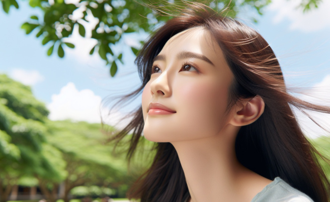 现代人生活压力大，该如何缓解焦虑情绪？医师推荐「抬头向上看」这个简单的动作。（示意图／AI生成图）