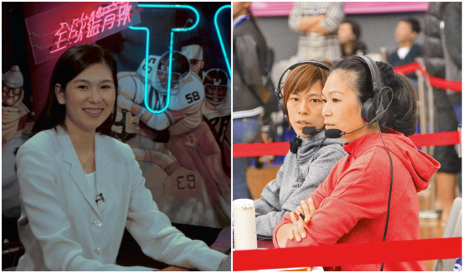 陳怡安(左)轉戰主持工作，另曾和陳詩欣（右圖後）擔任九太盃跆拳道賽講評，奧運金牌「雙姝」精彩同框。（圖／中時資料照）