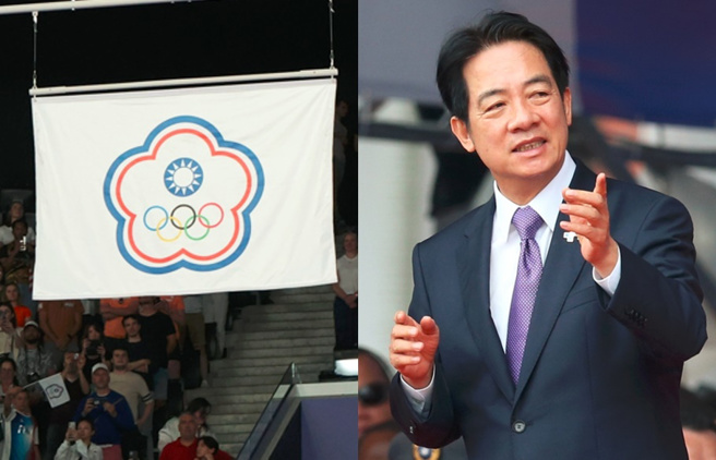 李艷秋质疑，不知道总统赖清德看到全场大合唱《国旗歌》，有没有跟大家一样被感动？（合成图／中华奥会採访团、资料照）