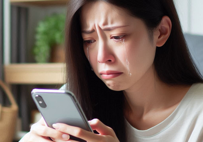 因为老公突然提出离婚，并在老公手机内发现小三的暧昧对话。（示意图、与本案无关／AI生成）