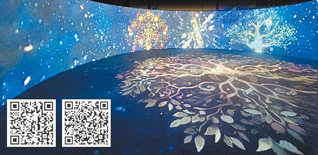 萬方國際藝術主辦，2024 Ai元宇宙-沉浸式光影藝術展無境虛幻一隅，代表生生不息的自然生命之樹與虛幻之境的花毯於炎夏期間在台中市豐原區豐原大道一段165號的新穎會展中心登場，展現多元的身心靈體驗，為民眾帶來全新的藝術意境。圖／萬方國際藝術提供