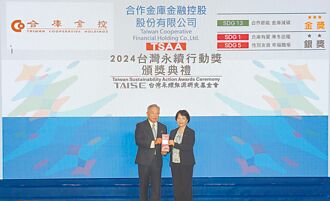 永續行動獎 合庫集團獲5大獎肯定