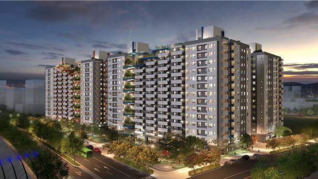 经费近80亿！台中最大社宅「廍子安居」开工动土。（国家住宅及都市更新提供／李易昌台中传真）