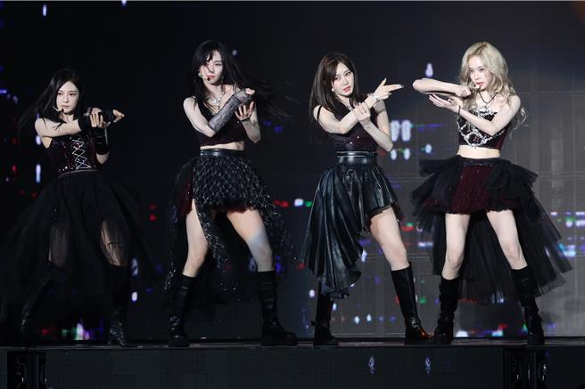 aespa首次来台开唱就3场共2.7万票售罄。（邓博仁摄）