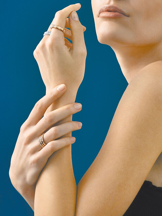 蕭邦在七夕情人節推薦Ice Cube對戒。（CHOPARD提供）