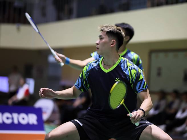 綽號小肥鵝、身高188公分的21歲羽球好友邱相傑，將成為王齊麟的男雙搭檔。（圖／攝自threads chiu_h_c_91_11_11）