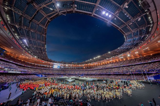 巴黎奧運閉幕式在法蘭西體育場舉行。(杜宜諳攝)