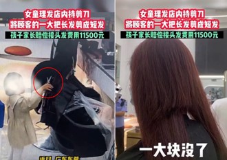 女童好奇剪掉女顧客長髮　媽媽認賠接髮4萬8千元