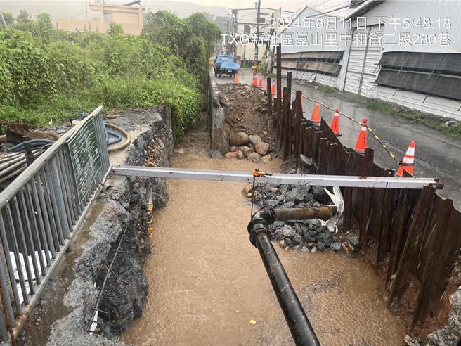豪雨時工地排水維持暢通。（台中市政府提供／李京昇台中傳真）
